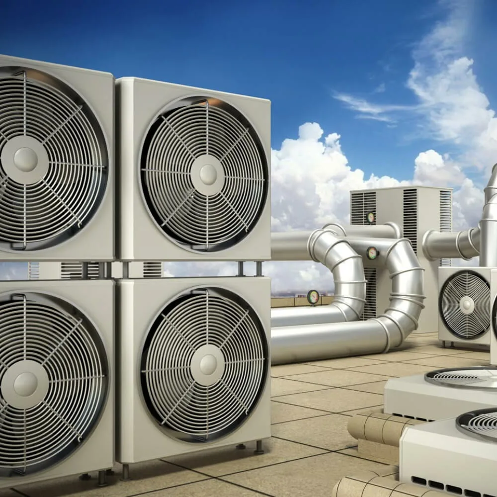 Industrial air conditioning units outdoors